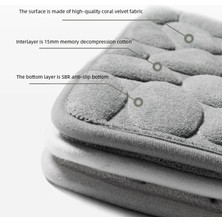 Buğz Memory Kaydırmaz Banyo Paspası Gri