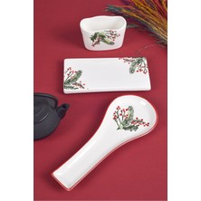 PremiumPort 3'lü Mutfak Seti Çam Kirli Kaşıklık Kaşık Altlığı Süngerlik Yağdanlık Altı