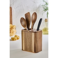 PremiumPort Ahşap Tezgah Üstü Kaşıklık ve Bıçaklık Düzenleyici Seti