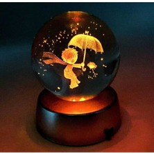 Normadia Renk Değişen LED Cam Küre Gece Lambası, Dekoratif ve Hediyelik, Küçük Prens 1
