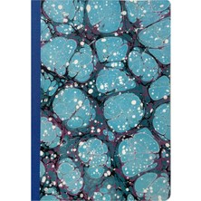 Bazen Defter Ebru Desenli Sırtı Bez Ciltli Defter No: AE18