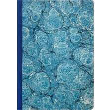 Bazen Defter Ebru Desenli Sırtı Bez Ciltli Defter No: AE16