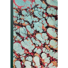 Bazen Defter Ebru Desenli Sırtı Bez Ciltli Defter No: AE03