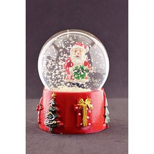 Normadia Işıklı Noel Baba ve Kar Küresi, 9 Cm, Sıcak Atmosfer, Dekorasyon Için