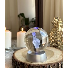 Normadia 3D Kalp Küresi, Sevgiliye Özel Parlak ve Şık Dekorasyon Hediye