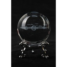 Normadia Şık Cam Küre Gezegen Figürlü Ofis ve Hobi Dekorasyonu