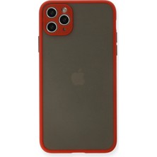 iPhone 11 Pro Max Kılıf Montreal Silikon Kapak - Kırmızı