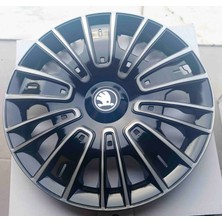 Yk Skoda Octavia / Fabia / Superb / Favorit Uyumlu 15 Inç Jant Kapağı 4'lü Takım Amblem Hediyeli