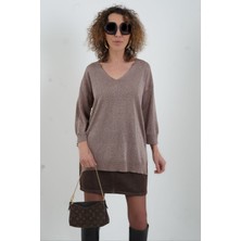 Zelish My Sister Vizon Simli V Yaka Truvakar Kol Triko Kazak