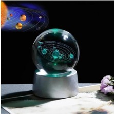 Normadia Işıklı Güneş Sistemi Cam Küre, Merkür'den Neptün'e Dekorasyon Hediye