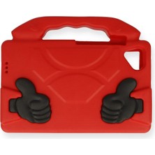 Marsilyan  iPad 4 9.7 Kılıf Like Stantlı Tablet Silikon - Kırmızı