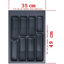 PremiumPort Çekmece Içi Kaşıklık, 35X49 Cm, Kumlu Yüzey, Pratik ve Şık Tasarım