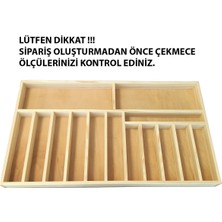 PremiumPort Ahşap Mutfak Kaşıklık, 70X40 Cm, Çekmeceli ve Düzenleyici