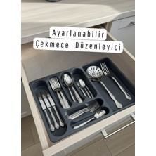 PremiumPort Çekmece Içi Açılır Sürgülü Kaşıklık 35CM, Pratik ve Şık Saklama Çözümü