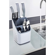 PremiumPort Çok Bölmeli Tezgah Üstü Dekoratif Kaşıklık, Şık ve Kullanışlı Tasarım