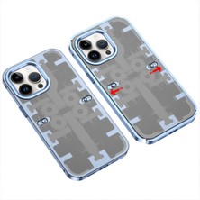 iPhone 14 Pro Max Kılıf Mekanik Bumper Kapak - Mavi