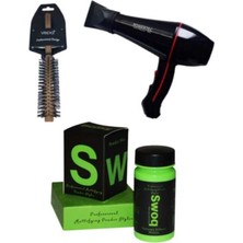 Allians Profesyonel Fön Makinesi ve Pudra Wax Fırça ile Mükemmel Saç Şekillendirme