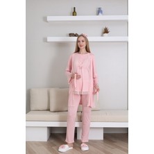 Erdeniz Tekstil Hamilelik ve Emzirme Sürecine Uygun, Düğmeli-Dantel Detaylı Pijama Takımı-Tesettüre Uygun