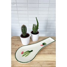 PremiumPort Seramik Tezgah Üstü Kepçe ve Kaşık Altlığı, 26CM, Pratik ve Şık Tasarım