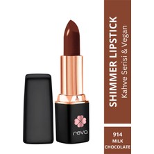 Reva Shimmer Lipstick Milk Chocolate-Brown Series-Işıltı Ruj Kahve Serisi No:914 4 gr