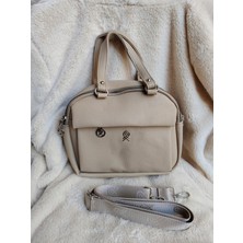 Tuel Kadın El ve Omuz Çantası 4 Gözlü Çok Bölmeli Suni Deri Günlük Çanta