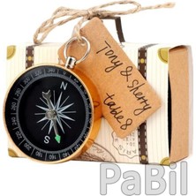 Özbience Retro Pusula ve Metal Kasa ile Zarif Hediye Seti