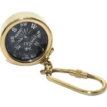 Özbience Isme Özel Pirinç Pusula Temalı Anahtarlık, Şık ve Kişisel Hediye