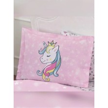 Unicorn Desen %100PAMUKLU Volanlı Yastık Kılıfı 2 Ad