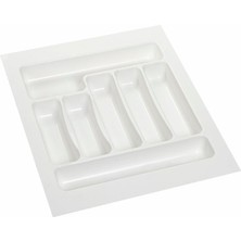 PremiumPort Çekmece Içi Düzenleyici, Beyaz Kaşıklık ve Kepçelik (36X40 Cm'e Kadar Kesilebilir)