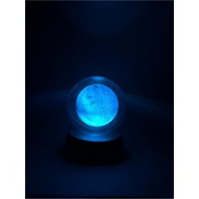 Normadia 3D Ay Temalı LED Işıklı Cam Küre, Dekoratif Işık Hediye