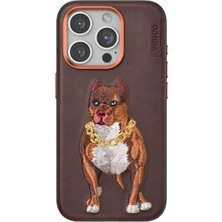 Venco iPhone 14 Pro Max Perma Desenli Kapak - Kahverengi