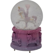 Normadia Nostaljik Orta Boy Kar Küresi, Renk Değiştiren LED Işık ile Büyüleyici Atmosfer