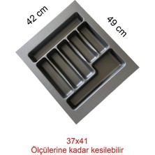 PremiumPort Gri Renk Çekmece Içi Düzenleyici, 42X49 Cm, Pratik Organizasyon Çözümü