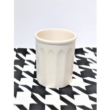 PremiumPort Dik Mat Krem Seramik Kaşıklık 14 Cm, Şık ve Fonksiyonel Mutfak Aksesuarı