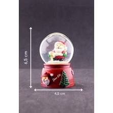 Normadia Mini Işıklı Noel Baba Temalı Kar Küresi, 6,5 Cm, Yılbaşı Dekorasyonu