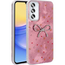 Ceponya Galaxy A15 Kılıf Kamera Çıkıntılı Parlak Figürlü Shiny Happy Silikon Kapak