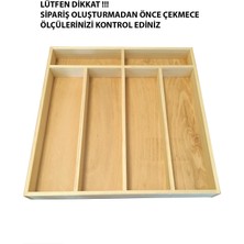 PremiumPort Ahşap Mutfak Kepçelik ve Organizer 45X46 Cm, Çekmeceli Servis Düzenleyici