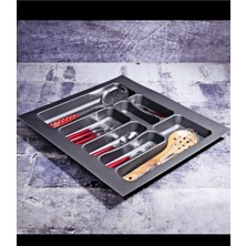 PremiumPort Şık Antrasit Mat Dokulu Kaşıklık 55X49 Cm, Modern Mutfak Dekoru