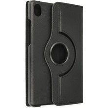 Marsilyan  Lenovo Tab M8 Kılıf 360 Tablet Deri Kılıf - Siyah