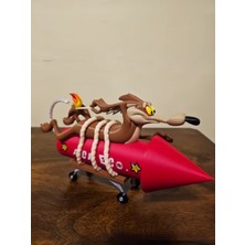 Hasfar Tech Dekoratif Çakal Figürü | Roket Temalı Karakter Biblo | Koleksiyon & Masa Üstü Dekoru