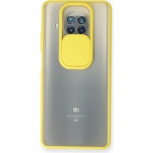 Xiaomi Mi 10T Lite Kılıf Palm Buzlu Kamera Sürgülü Silikon - Sarı