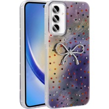 Ceponya Galaxy A35 Kılıf Kamera Çıkıntılı Parlak Figürlü Shiny Happy Silikon Kapak