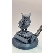 Hasfar Tech Baykuş Figürlü Masaüstü Kalemlik – Dekoratif Kitaplı Kalem Tutucu