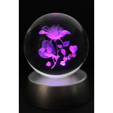 Normadia Şık ve Zarif Cam Küre Gül Tasarımı, Dekoratif Obje, Hediye Seçeneği