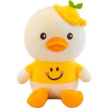 Techmarketi Şapkalı Sevimli Sarı Beyaz Civciv Peluş Oyuncak Ithal Kumaş Birinci Kalite