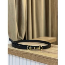 Erdesign Kadın Siyah Gold Kemer Kadın Kemer