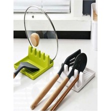 PremiumPort 2'li Tencere Kapak Tutucu ve Kaşıklık, Pratik ve Şık Mutfağınız Için