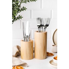 PremiumPort Şık 2'li Ahşap Kaşıklık Takımı, Estetik ve Işlevsel Mutfak Gereçleri