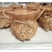 PremiumPort El Yapımı Rattan Bambu Hasır Kaşıklık, 20 Cm, Şık ve Doğal Tasarım