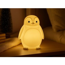 Hasfar Tech Sevimli Penguen Figürlü LED Gece Lambası – Pilli Mumlu Masa Lambası
